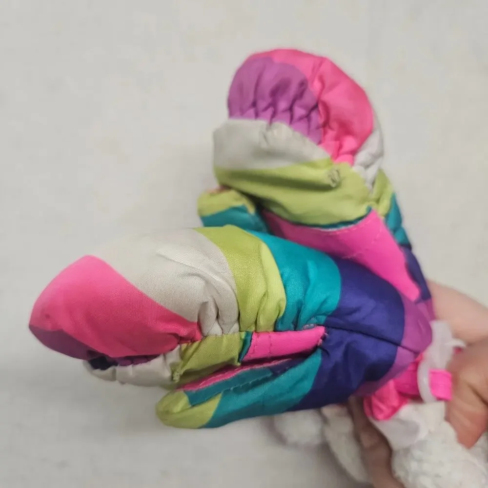 Toddler Thinsulate Insulated Mittens Multi-Color Striped Winter Jumping Beans